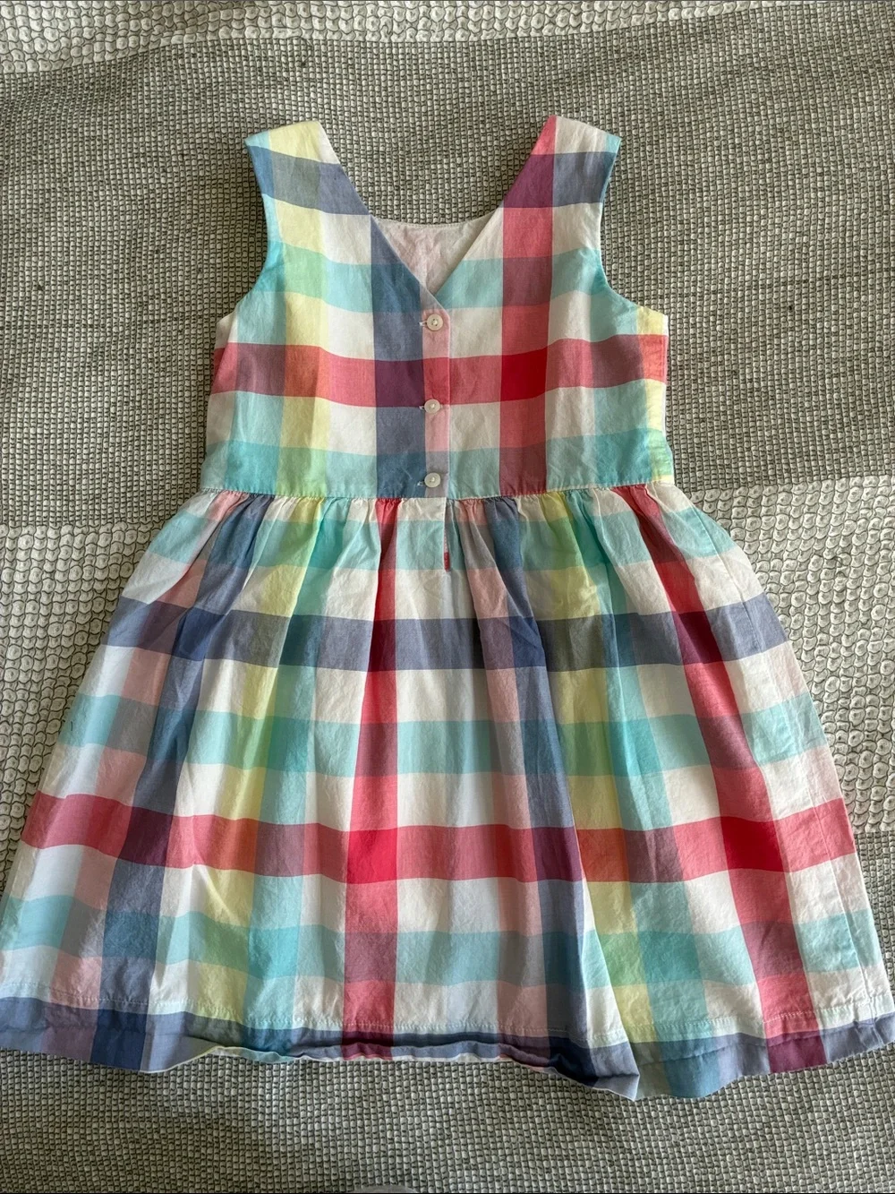 GAP Girls Plaid Multicolor Cotton Sundress